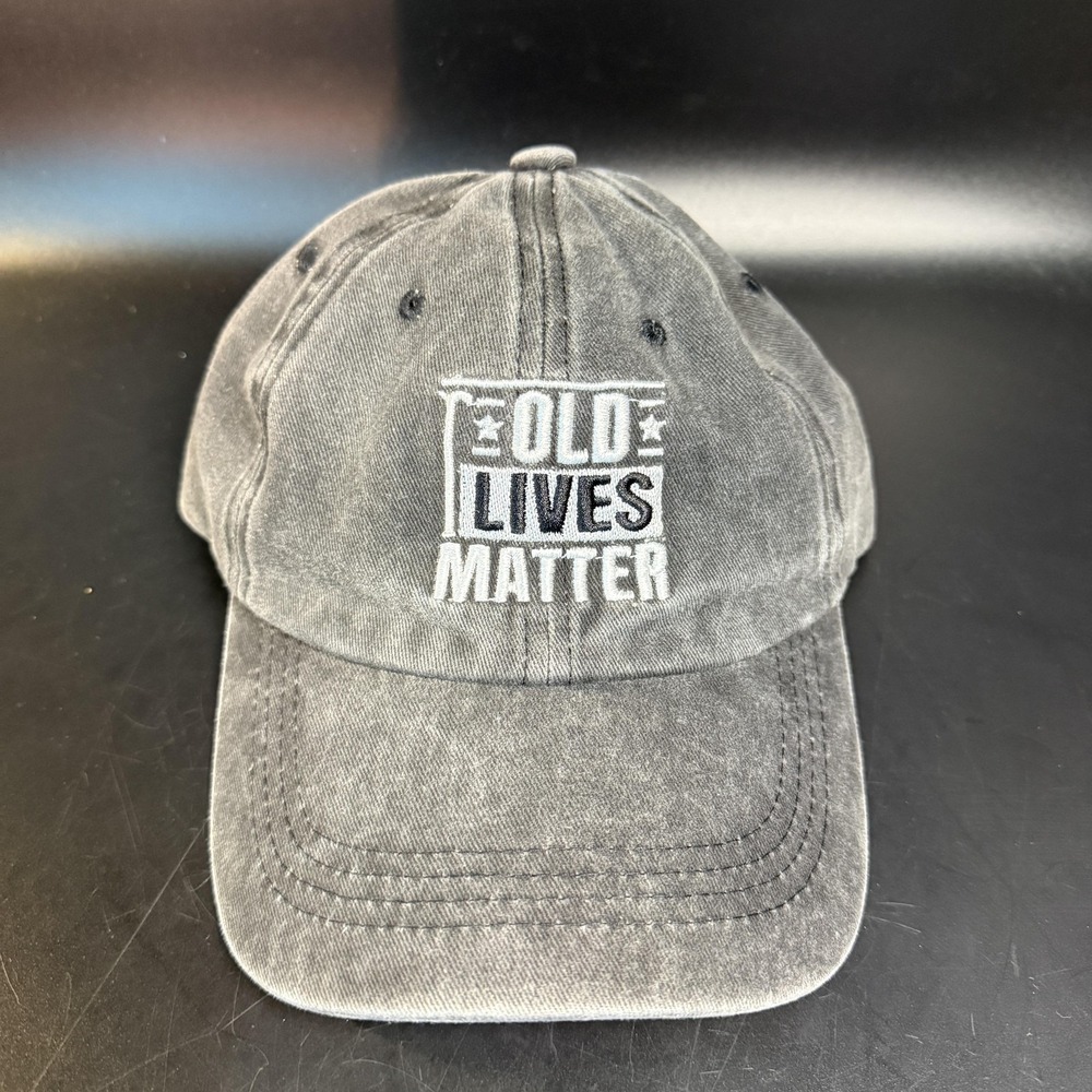 Old Lives Matter Gray‎ Cotton Denim Baseball Cap Hat Adult Adjustable OSFM